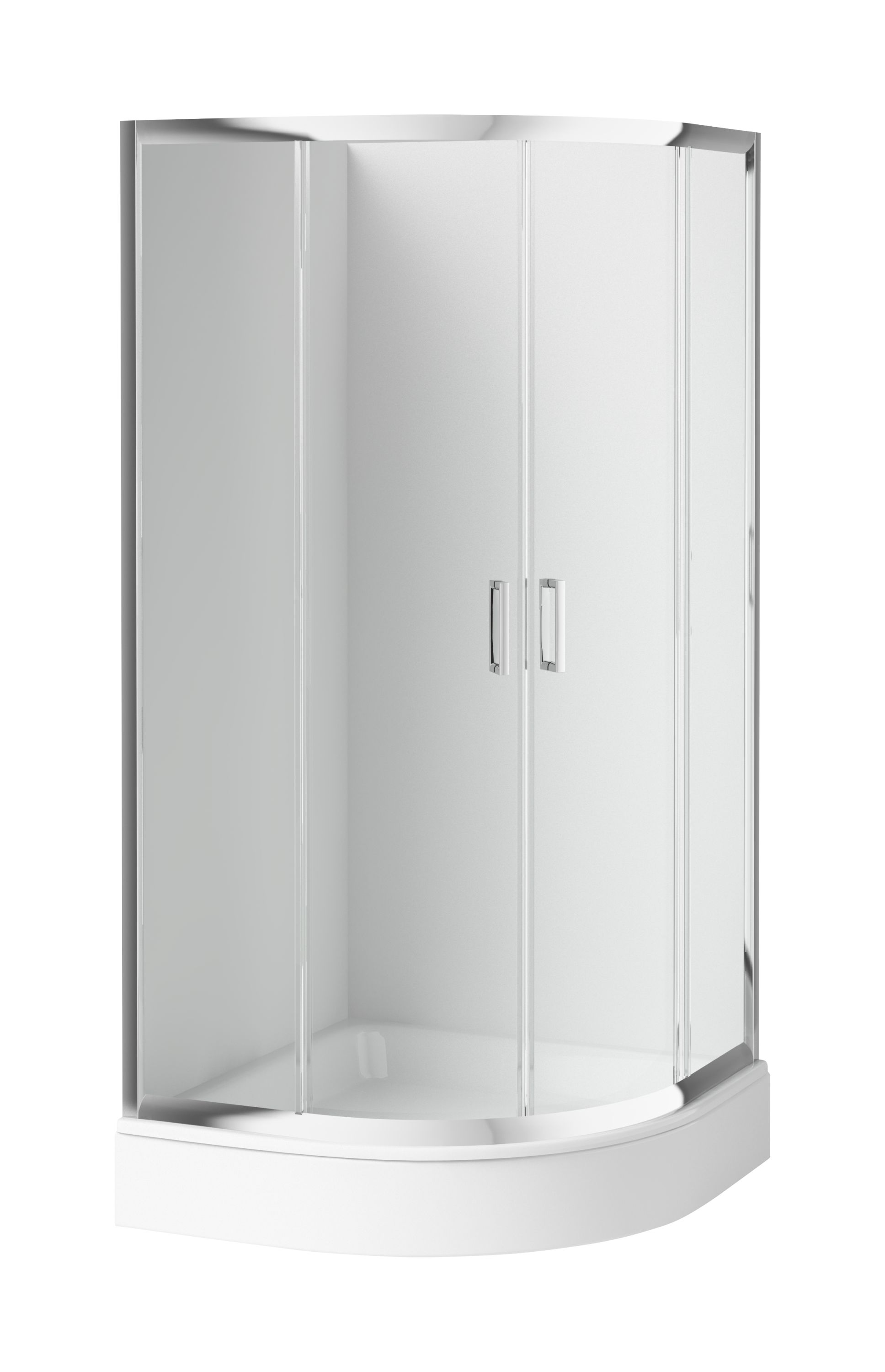 Set Dusche Deante Funkia KYP_052K, Halbrunde Duschwanne Deante Standard New KTA_054B