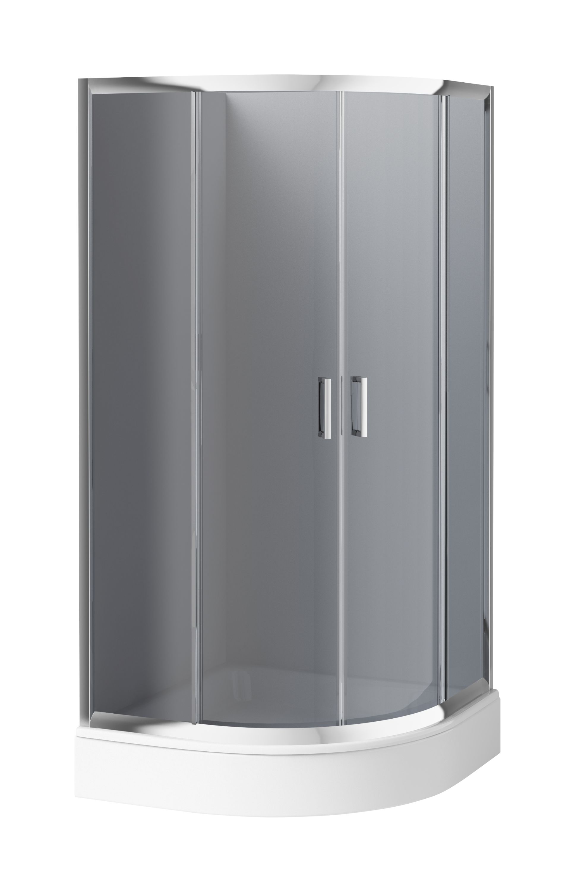 Set Dusche Deante Funkia KYP_451K, Halbrunde Duschwanne Deante Standard New KTA_053B