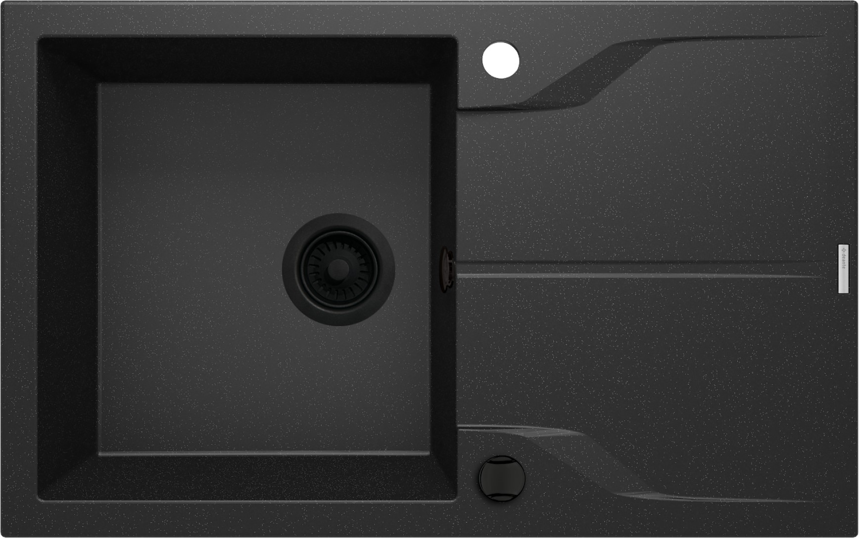 Deante Andante Flush granitspüle 78x49 cm grau/graphit/onyx ZQNG11F