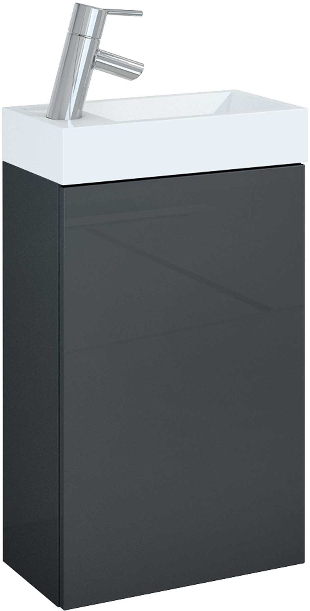 Elita Young Basic Waschbecken mit Unterschrank 40.2 cm anthrazit RE166042006610