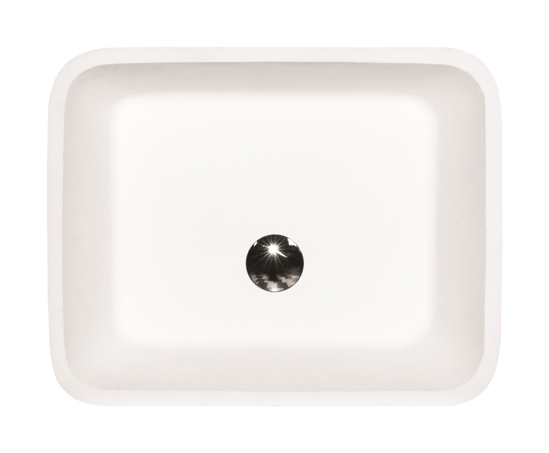 Besco Assos Waschbecken 50x40 cm rechteckig Aufsatzwaschbecken weiß #UMD-A-NB