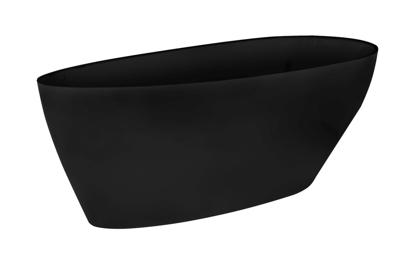 Besco Goya Freistehende Badewanne 140.5x62.5 cm oval schwarz #WMD-140-GB