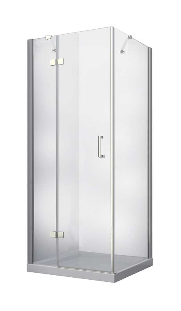 Besco Viva Dusche 90x90 cm quadratisch chrom Glanz/durchsichtiges Glas VKL-90-195-C
