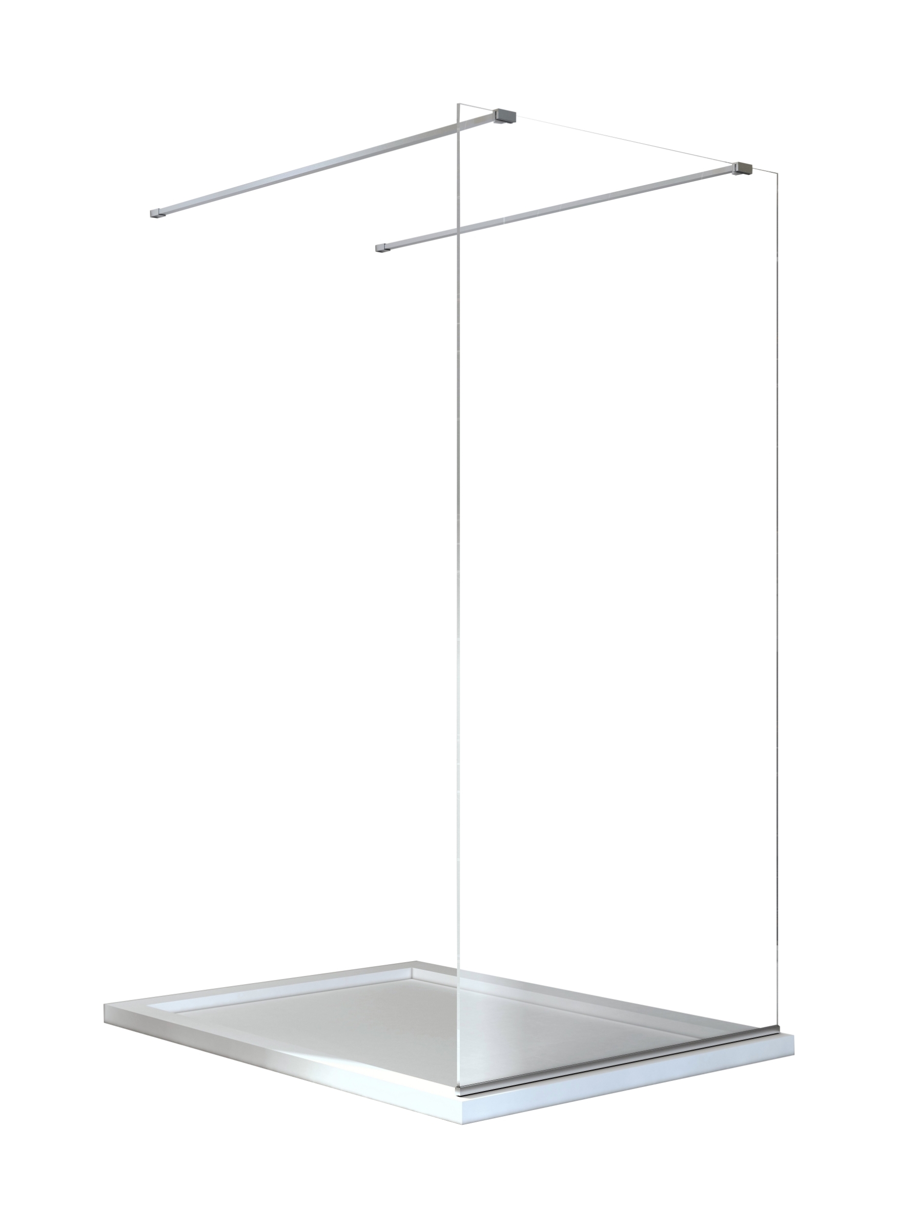 Besco Aveo Duschwand 90 cm chrom Glanz/durchsichtiges Glas AVD-90-195C