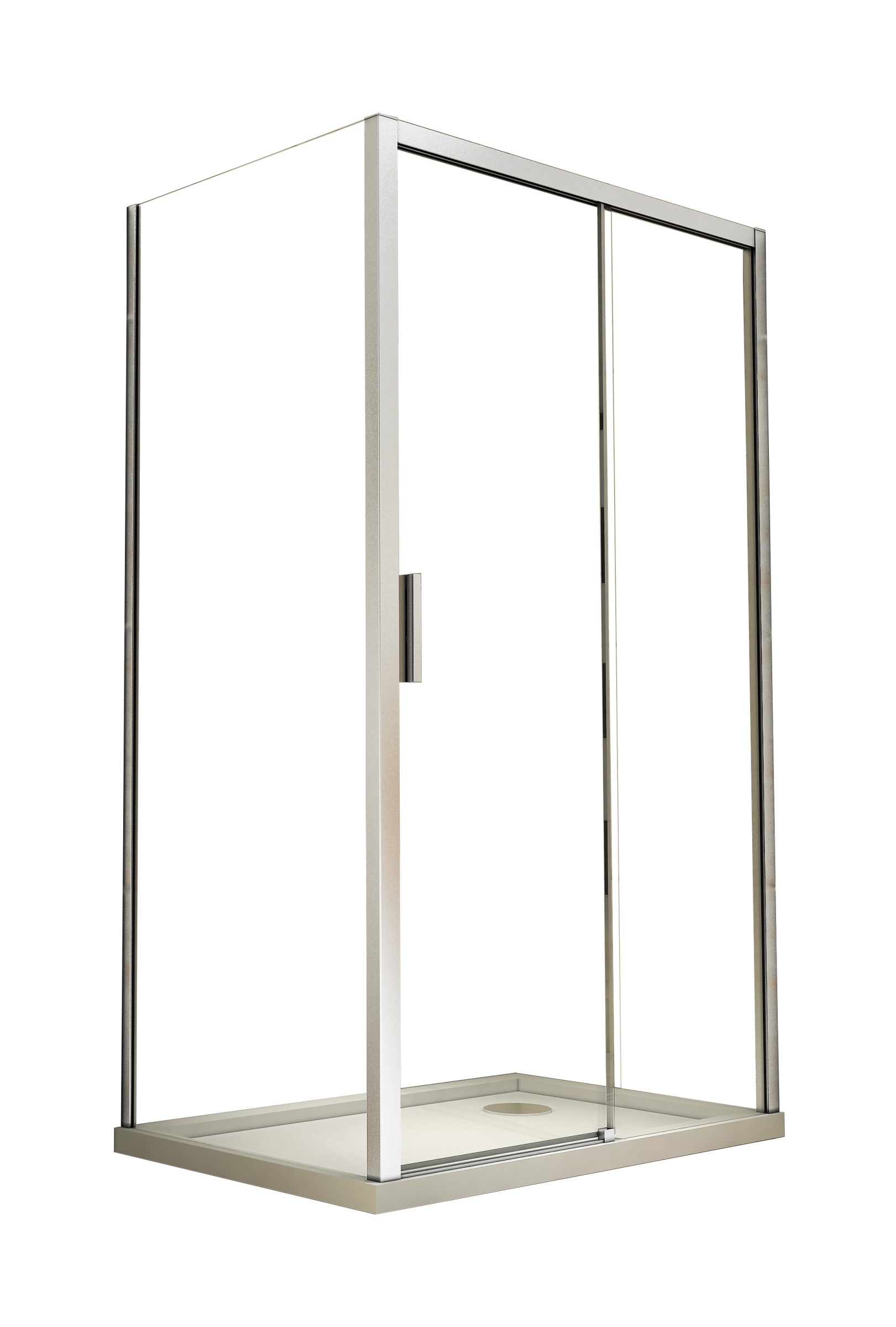 Besco Actis Duschwand 80 cm chrom Glanz/durchsichtiges Glas PA-80