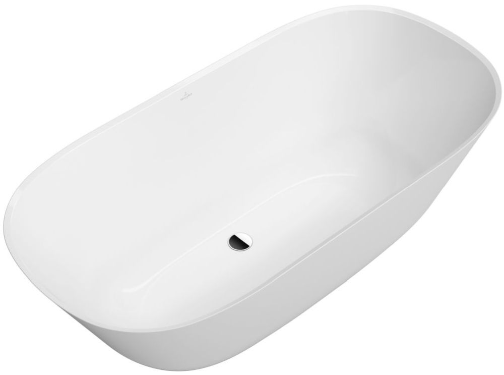 Villeroy & Boch Theano Freistehende Badewanne 155x75 cm oval weiß UBQ155ANH7F200V-01