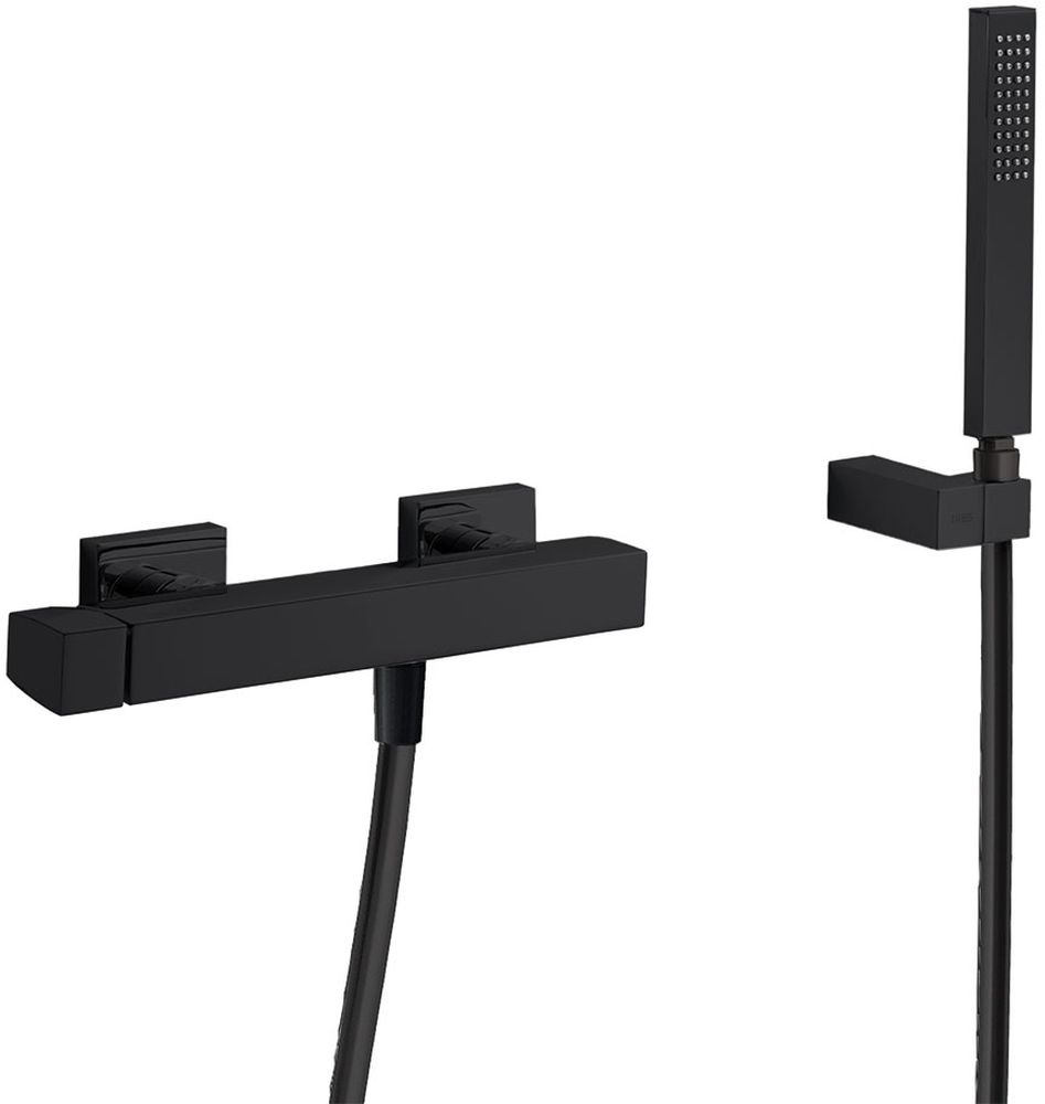 Tres Slim Exclusive Duschbatterie Wandmontage schwarz 202.167.01.NM