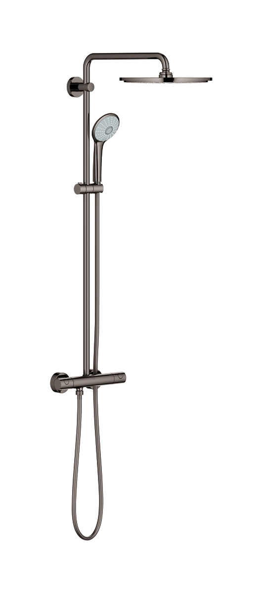 Grohe Euphoria Duschset Wandmontage mit Thermostat mit Regenbrause Hard Graphite 26075A00