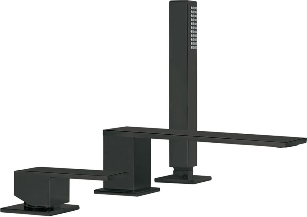 Tres Cuadro Exclusive Badewannen- und Duscharmatur awannenmontiert schwarz 006.161.05.NM