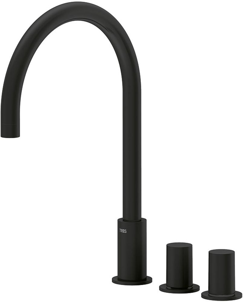 Tres Study Exclusive Waschtischarmatur Stehend schwarz 061.105.01.NM