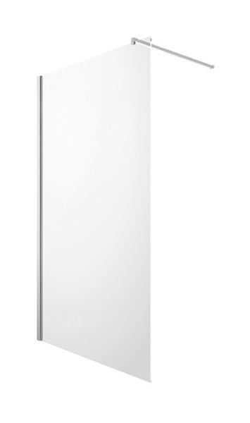 Omnires Marina Begehbare Duschwand 90 cm chrom Glanz/durchsichtiges Glas DNR90XCRTR