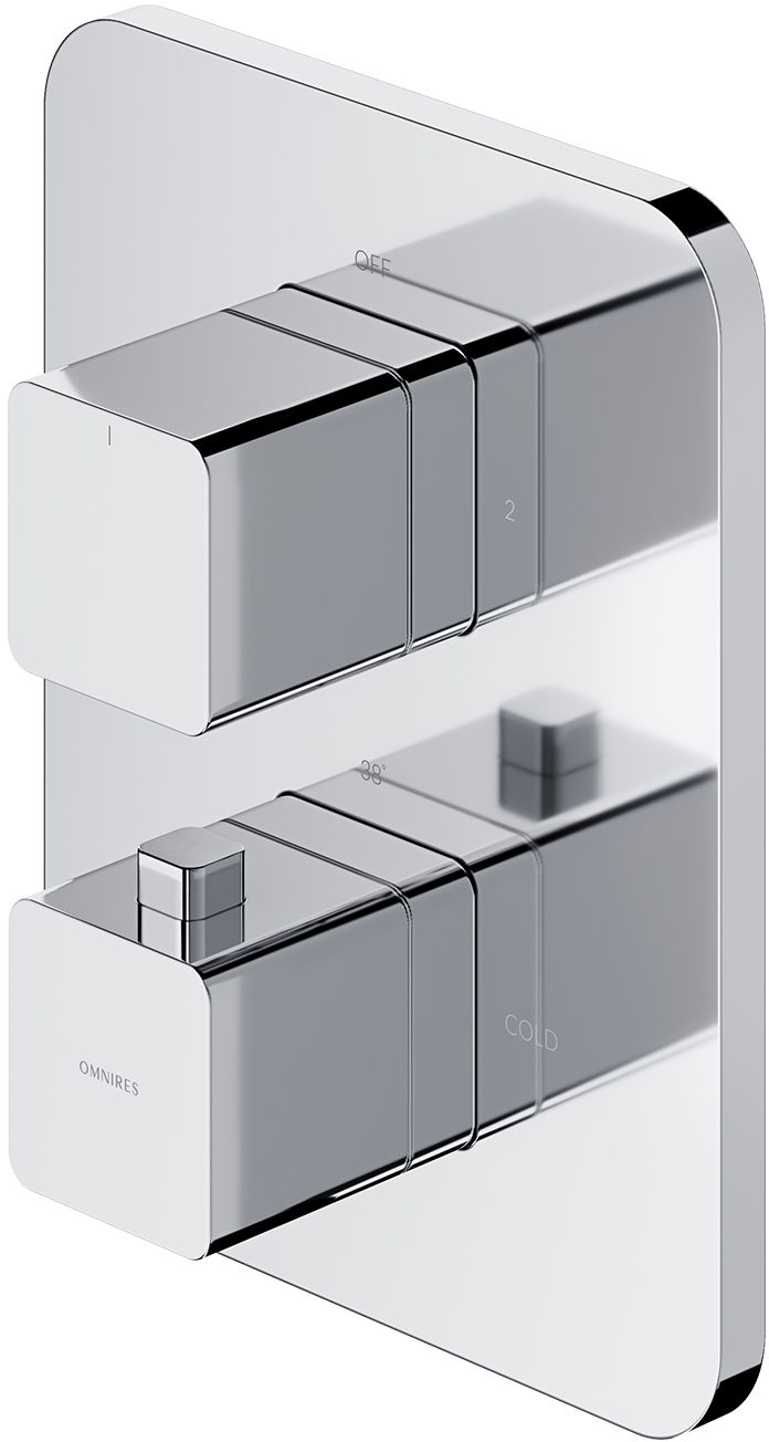 Omnires Parma Badewannen- und Duscharmatur Unterputz mit Thermostat chrom PM7436CR