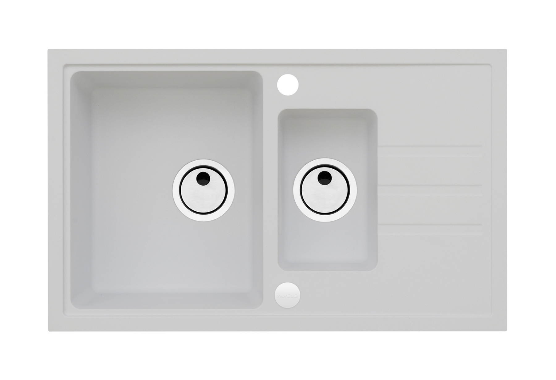 Alveus Intermezzo granitspüle 78x48 cm weiß 1307011