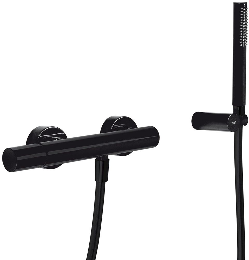 Tres Study Exclusive Duschbatterie Wandmontage schwarz 261.167.01.NM