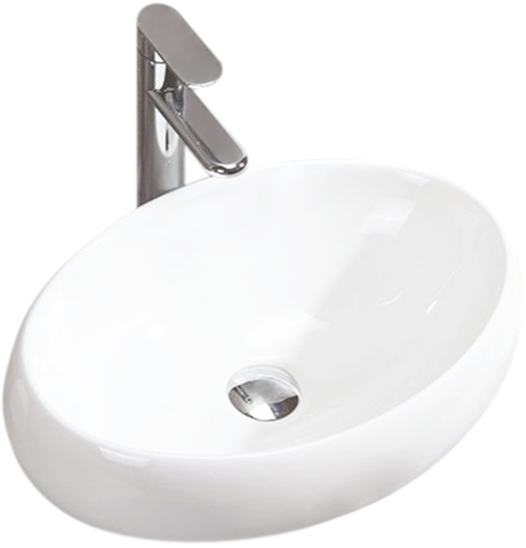 Rea Linda Waschbecken 48.5x34 cm oval Aufsatzwaschbecken weiß REA-U0462