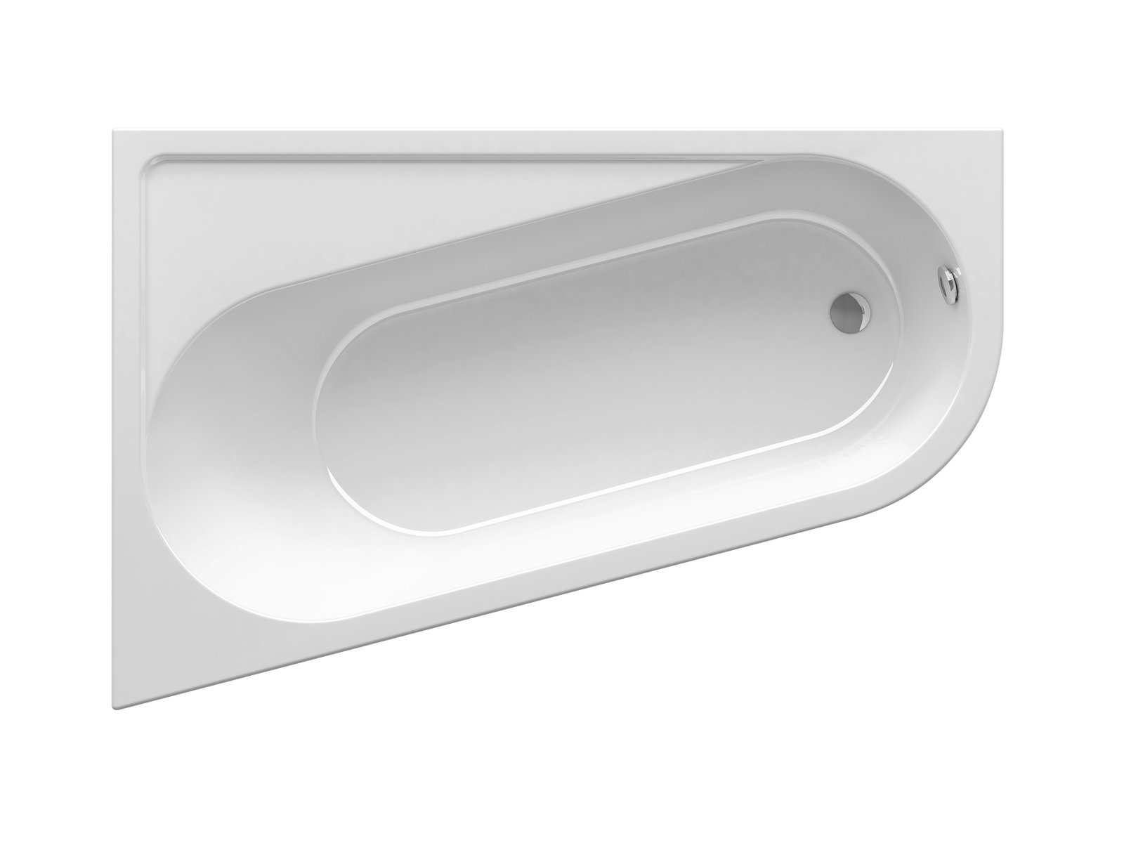 Ravak Chrome Eckbadewanne 160x105 cm linksseitig weiß CA51000000