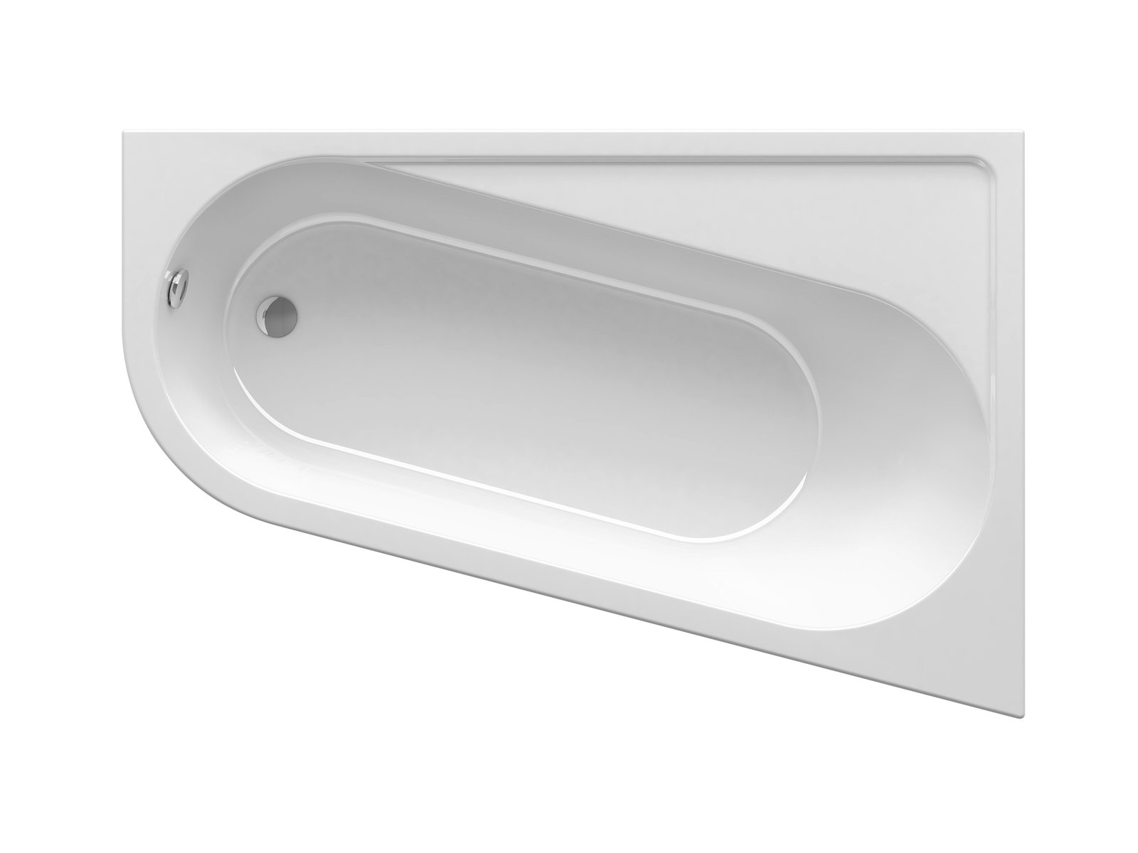 Ravak Chrome Eckbadewanne 160x105 cm rechtsseitig weiß CA61000000