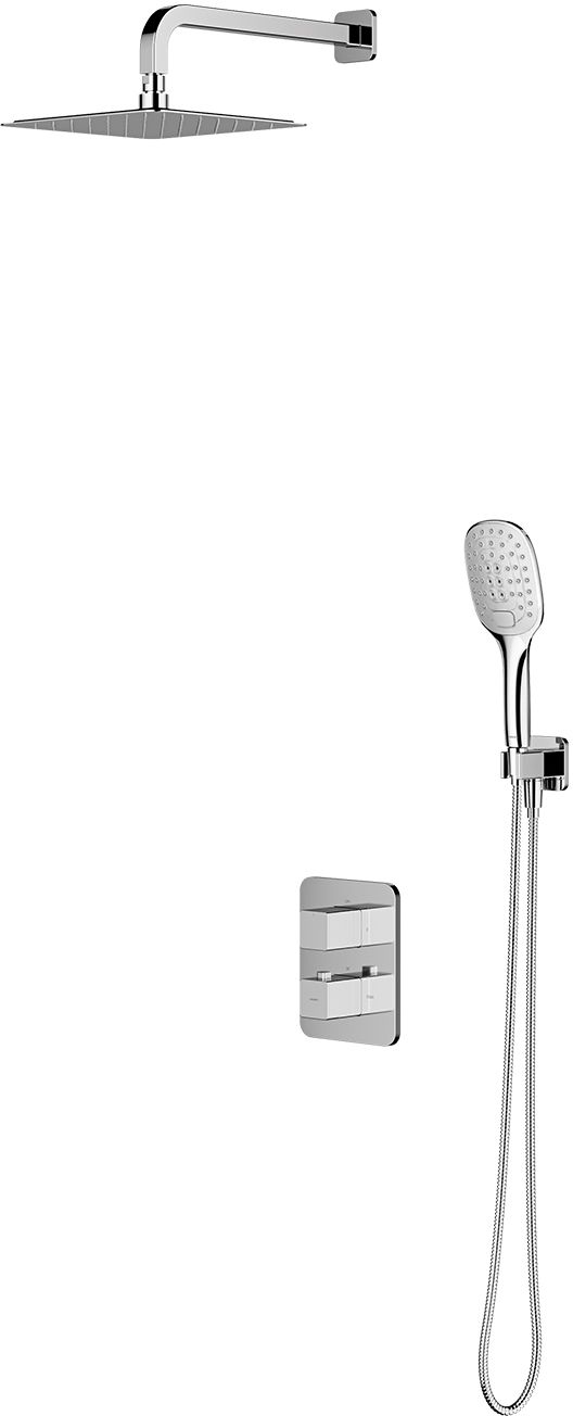 Omnires Parma Duschset Unterputz mit Thermostat chrom SYSPM11CR