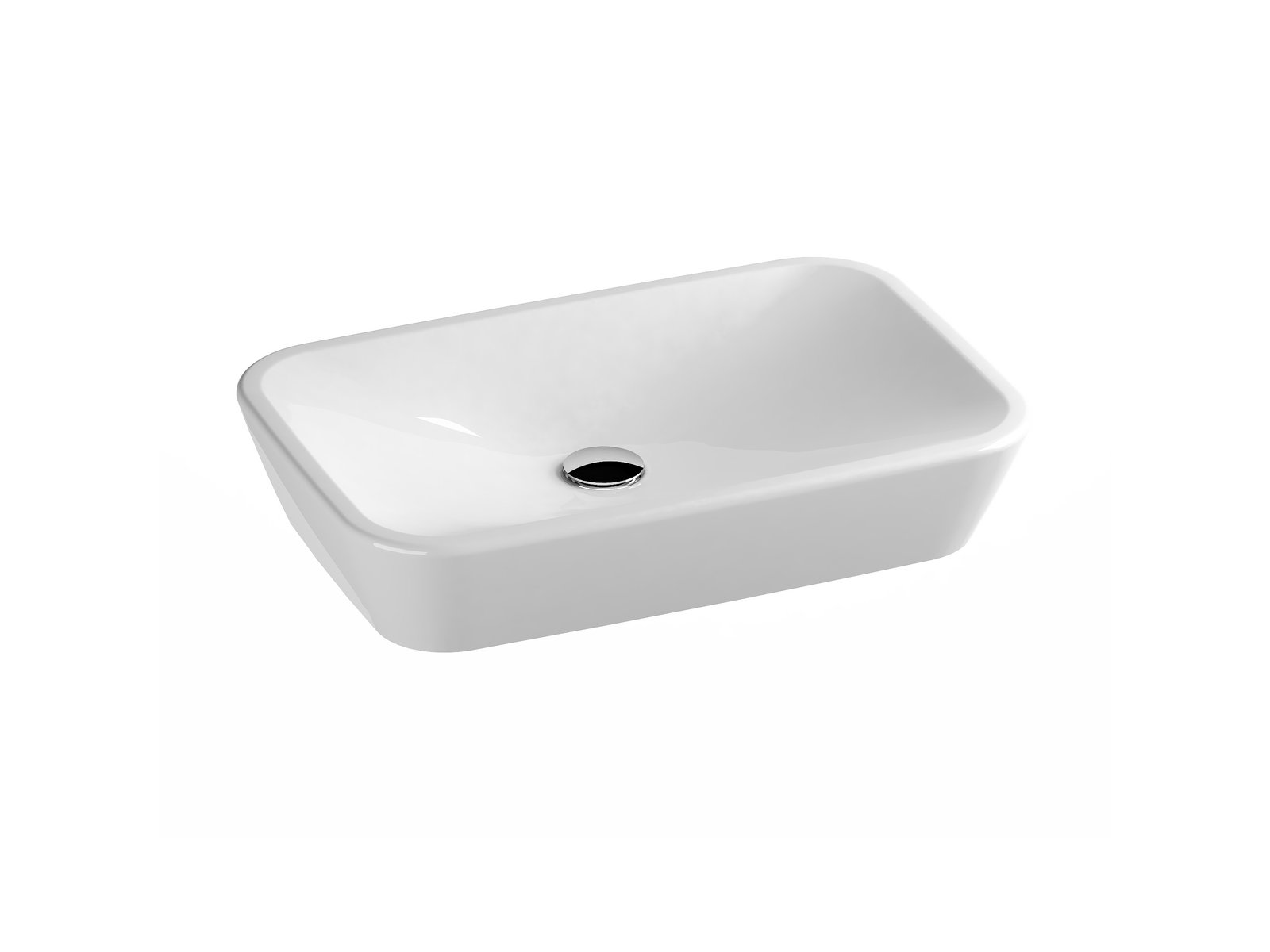 Ravak Ceramic Waschbecken 60x40 cm oval Aufsatzwaschbecken weiß XJX01160002