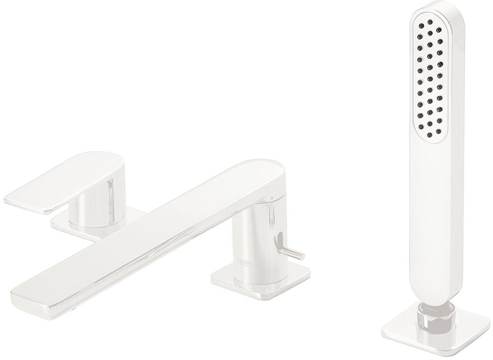 Tres Loft Colors Badewannen- und Duscharmatur awannenmontiert weiß 200.162.01.BM