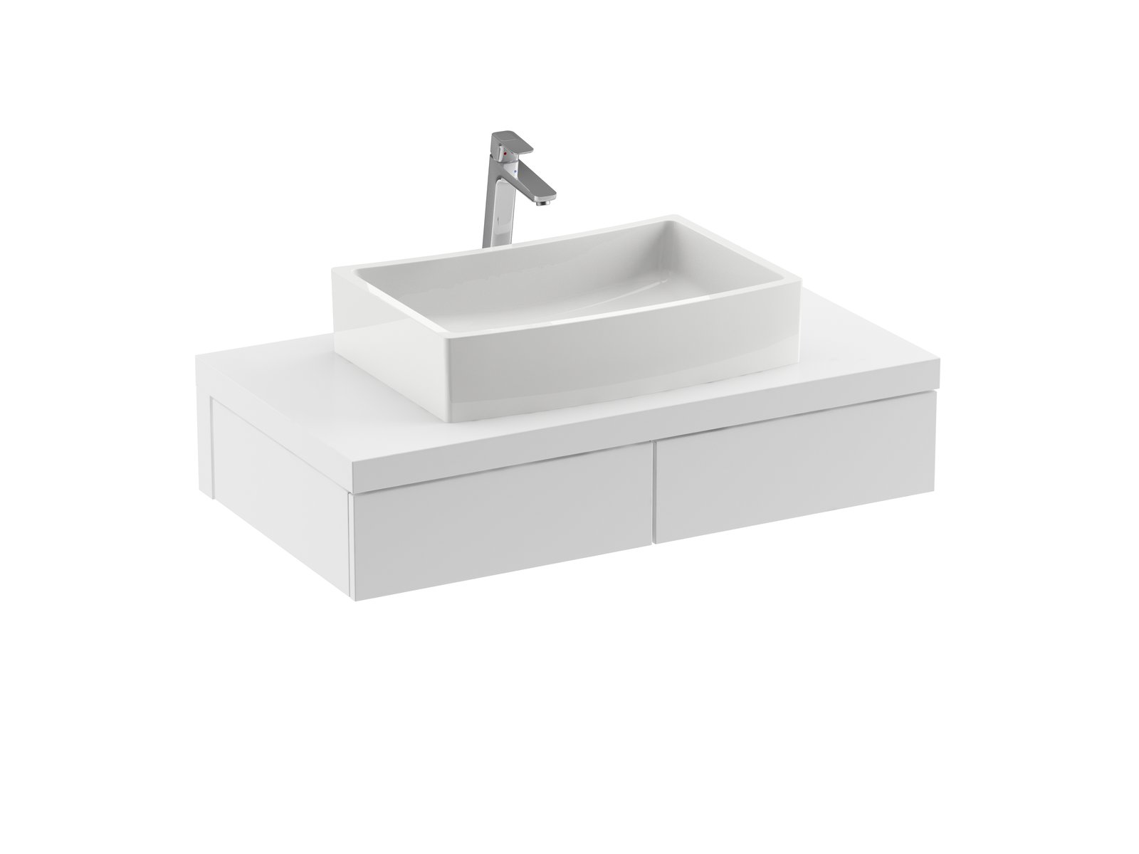 Ravak Formy Kabinett 120x55x22 cm Unterschrank hängend weiß X000001031