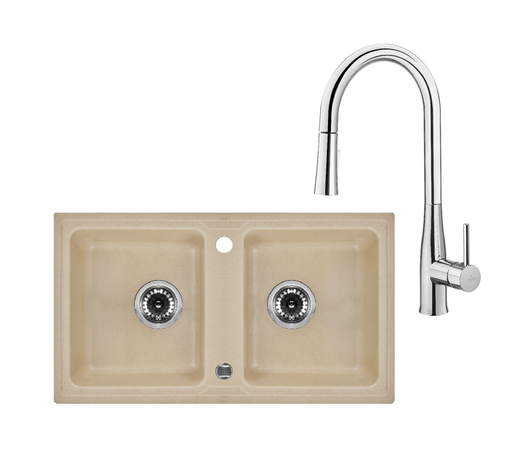 Set Granitspüle Deante Zorba ZQZ_7203, Küchenarmatur Deante Lukrecja BDH_072M