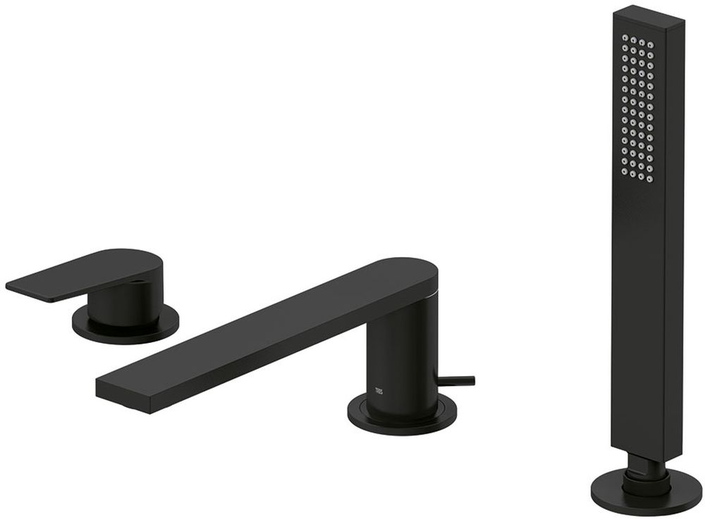 Tres Project Badewannen- und Duscharmatur awannenmontiert schwarz 211.161.01.NM