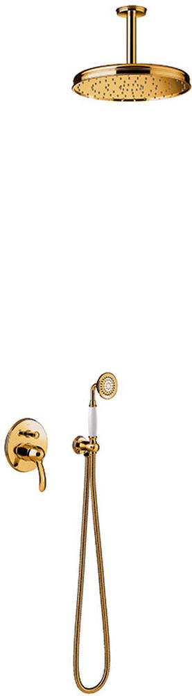 Tres Monoclasic Duschset Unterputz mit Regenbrause gold 242.180.04.OR