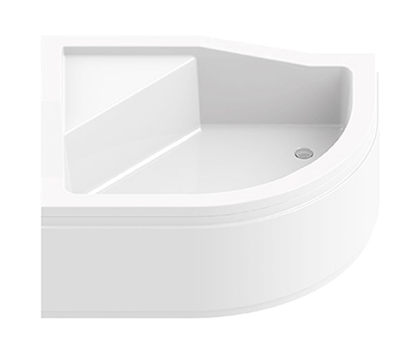 New Trendy Maxima Halbrunde Duschwanne 100x80 cm weiß B-0367