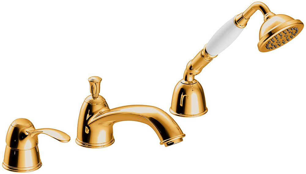 Tres Monoclasic Badewannen- und Duscharmatur awannenmontiert gold 242.145.01.OR