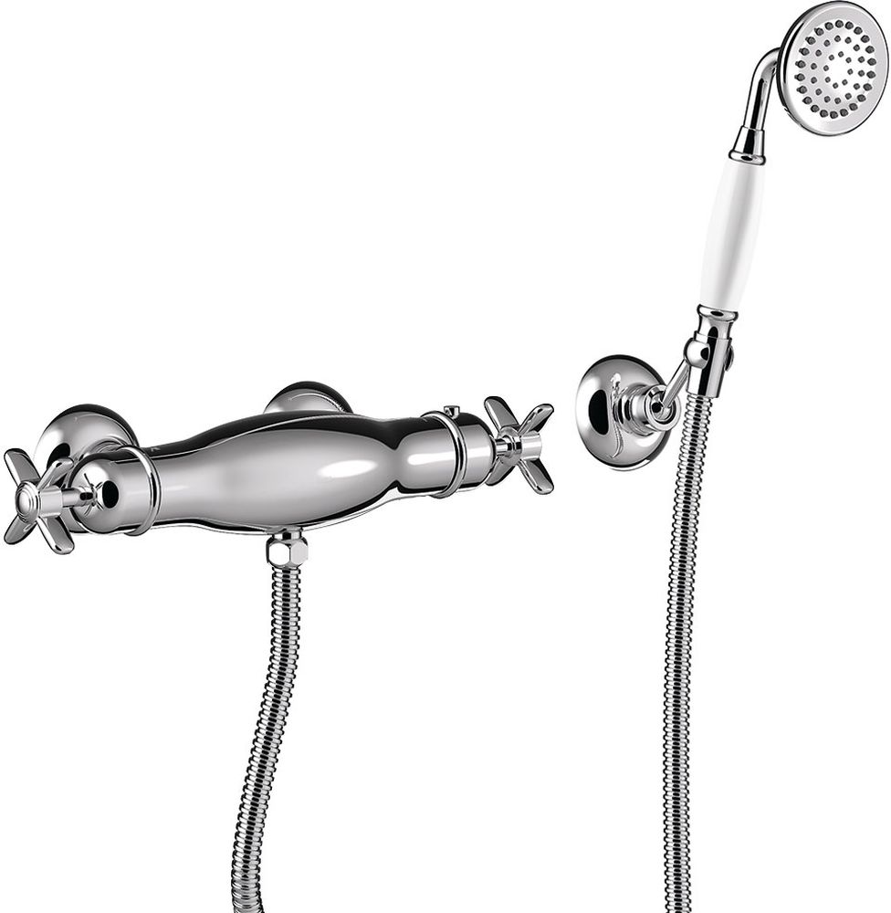 Tres Monoclasic Duschbatterie Wandmontage mit Thermostat chrom 242.164.09