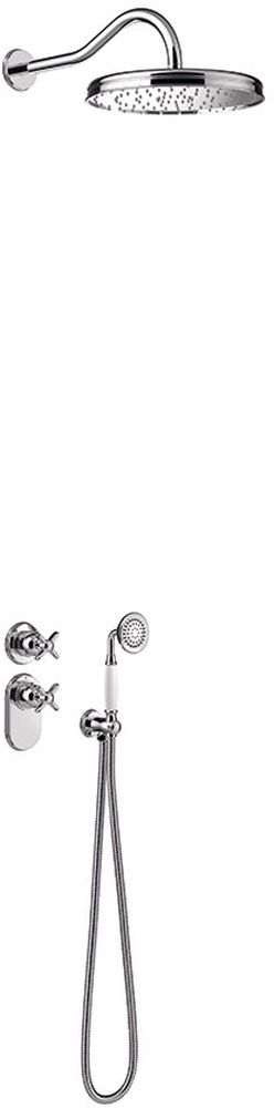 Tres Monoclasic Duschset Unterputz mit Thermostat mit Regenbrause chrom 242.352.02