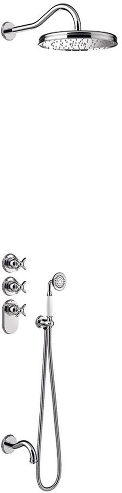 Tres Monoclasic Duschset Unterputz mit Thermostat mit Regenbrause chrom 242.353.01