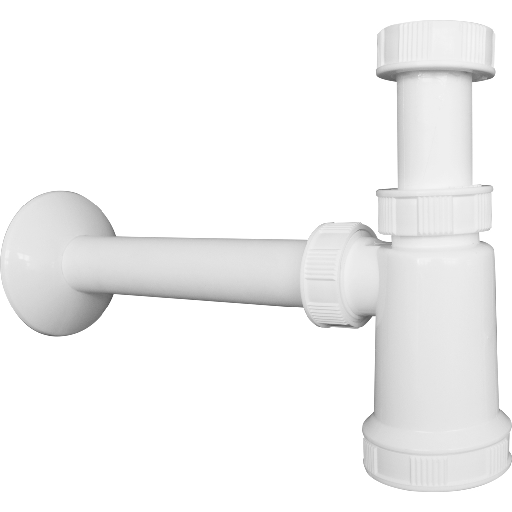 Oltens Harkan Siphon für das Waschbecken flaschen weiß 02101000