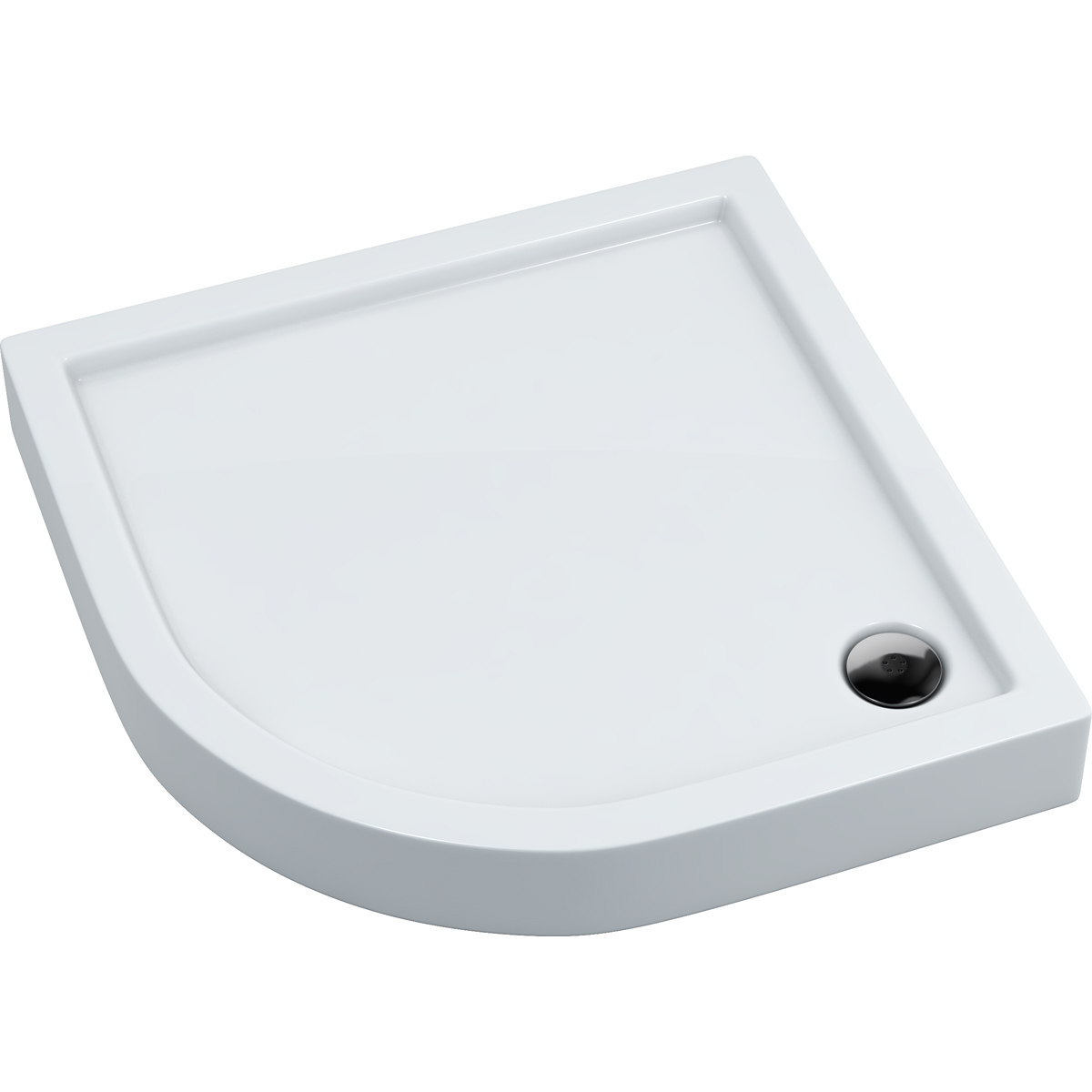 Oltens Vindel Halbrunde Duschwanne 90x90 cm weiß 16004000