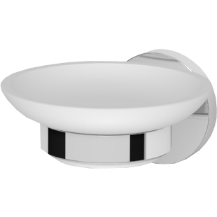 Oltens Gulfoss Seifenschale Wand chrom-weiß 84101000