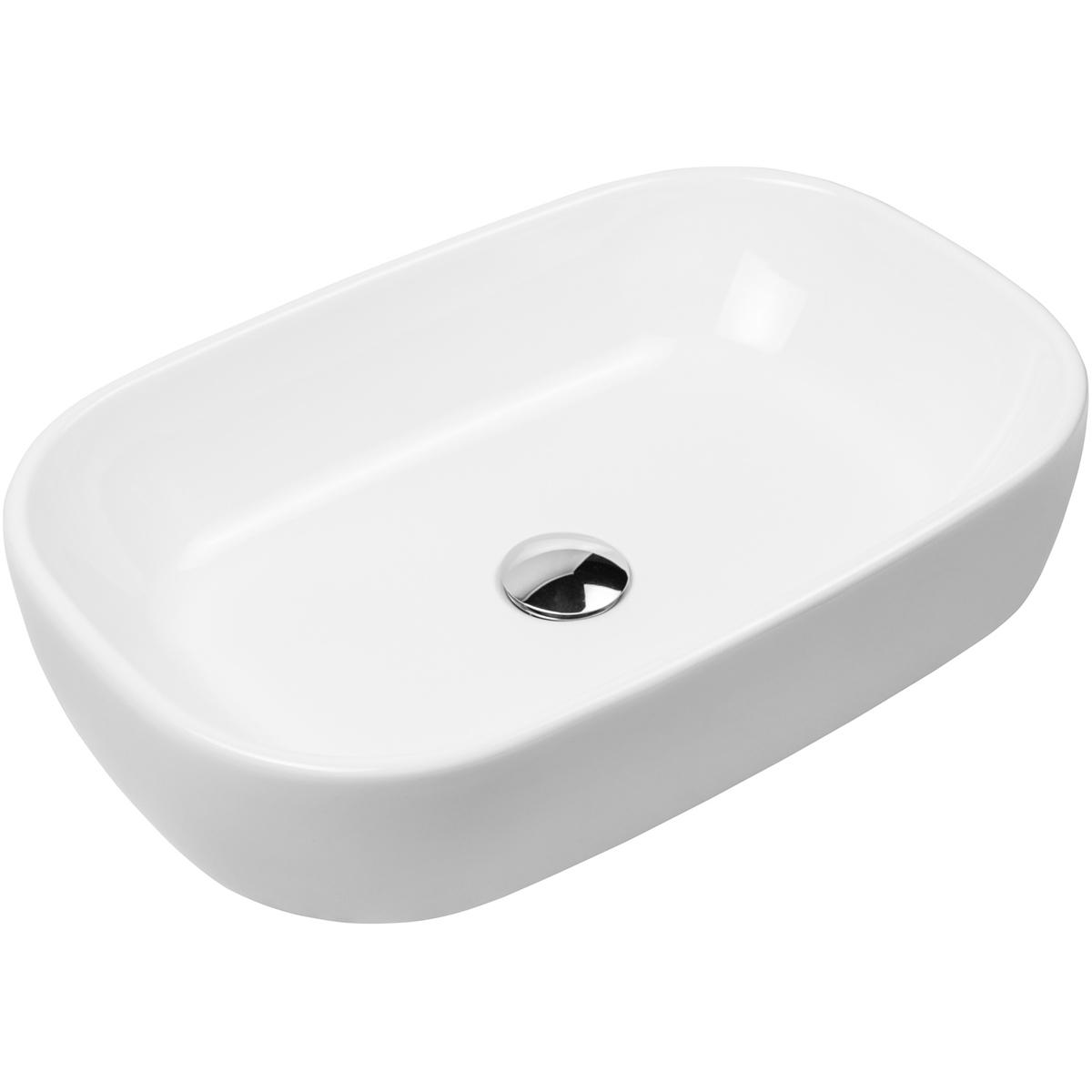 Oltens Jurong Waschbecken 54x36 cm oval Aufsatzwaschbecken weiß 40304000