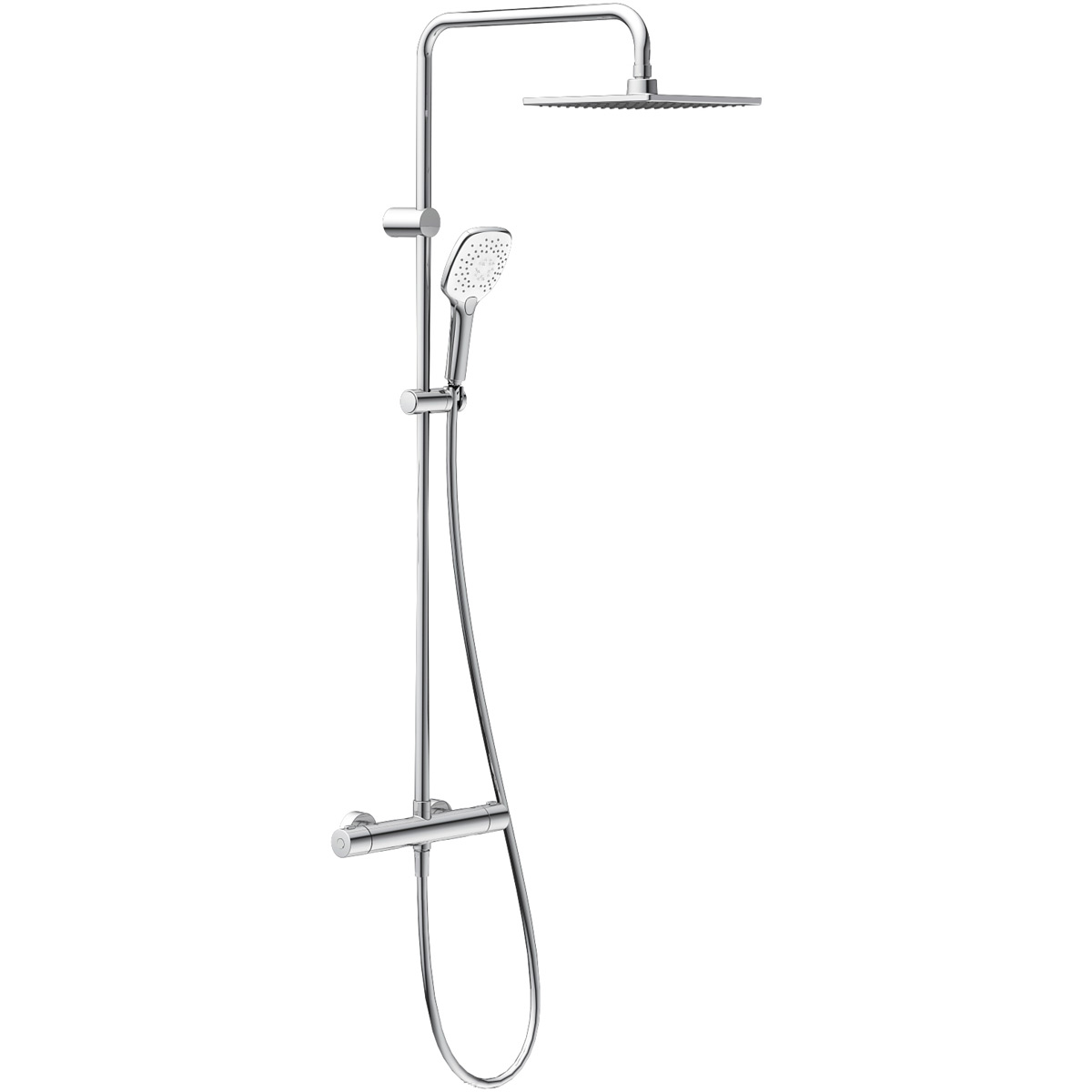 Oltens Atran Duschset Wandmontage mit Thermostat mit Regenbrause chrom 36501100