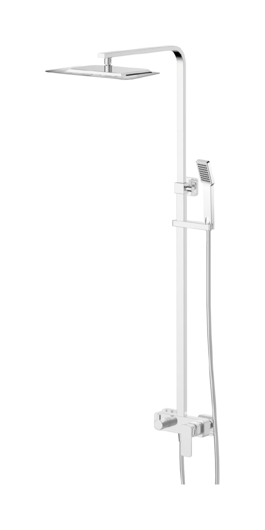 Omnires Apure Duschset Wandmontage mit Regenbrause chrom AP2244CR