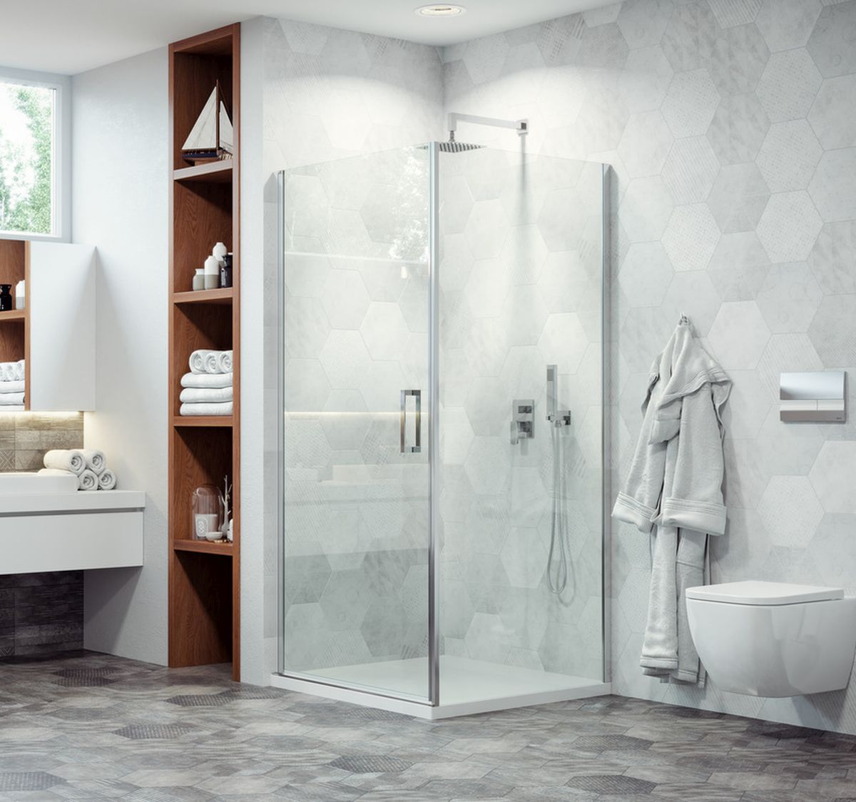 Excellent Mazo Duschwand 100 cm chrom Glanz/durchsichtiges Glas KAEX.3006.1010.1000.LP