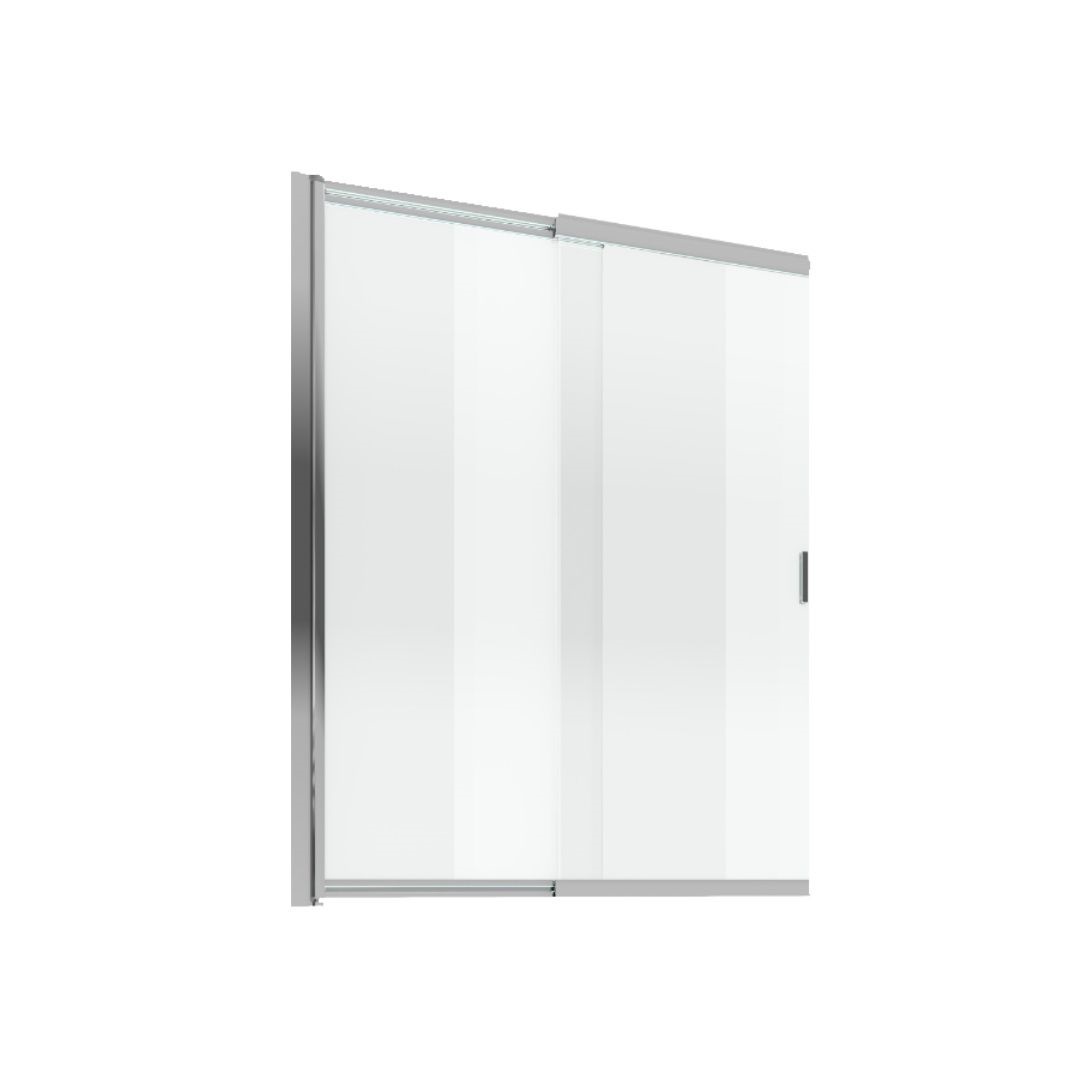 Excellent Liner Badewannenabtrennung 110 cm zweigeteilt chrom Glanz/durchsichtiges Glas KAEX.2920.1100.LP