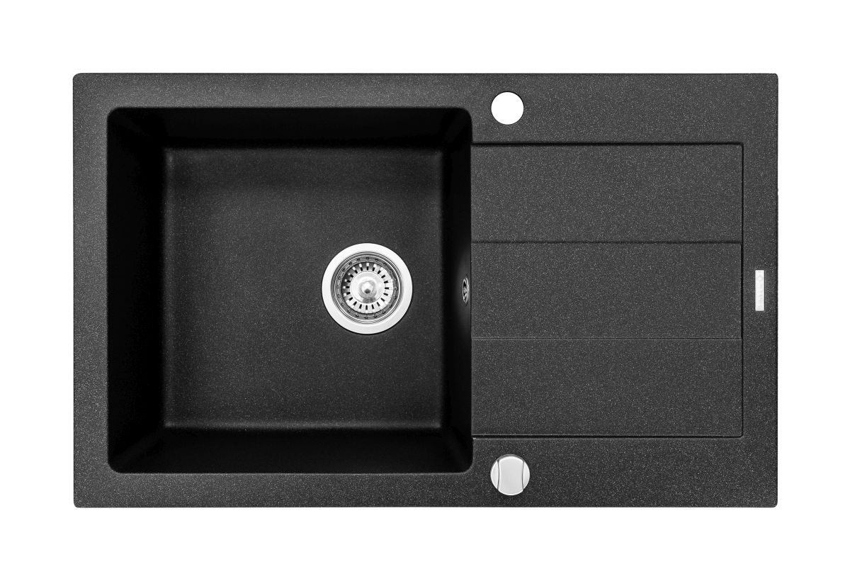 Pyramis Sparta Plus Granitspüle 78x48 cm schwarz 070052701