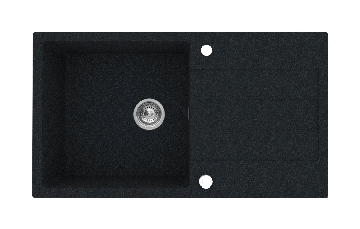 Pyramis Sparta Plus Granitspüle 78x48 cm schwarz 070053001