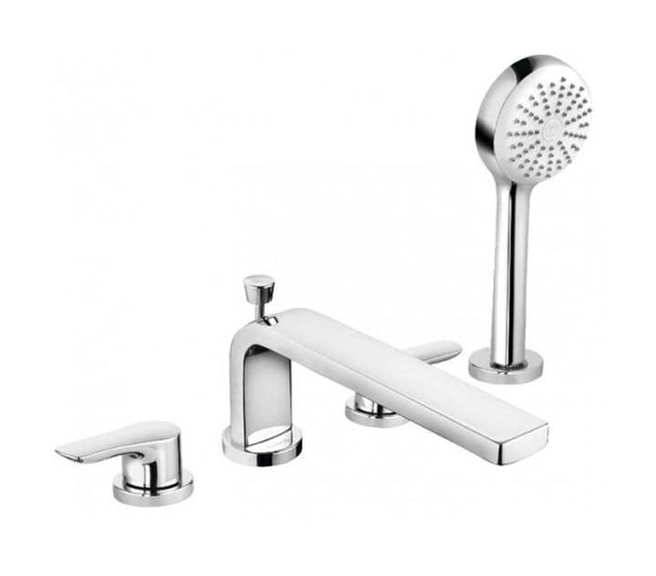 Kludi Pure&Solid Badewannen- und Duscharmatur awannenmontiert chrom 344230575