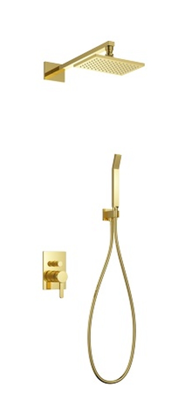 Omnires Darling Duschset Unterputz mit Regenbrause gold SYSDA18GL