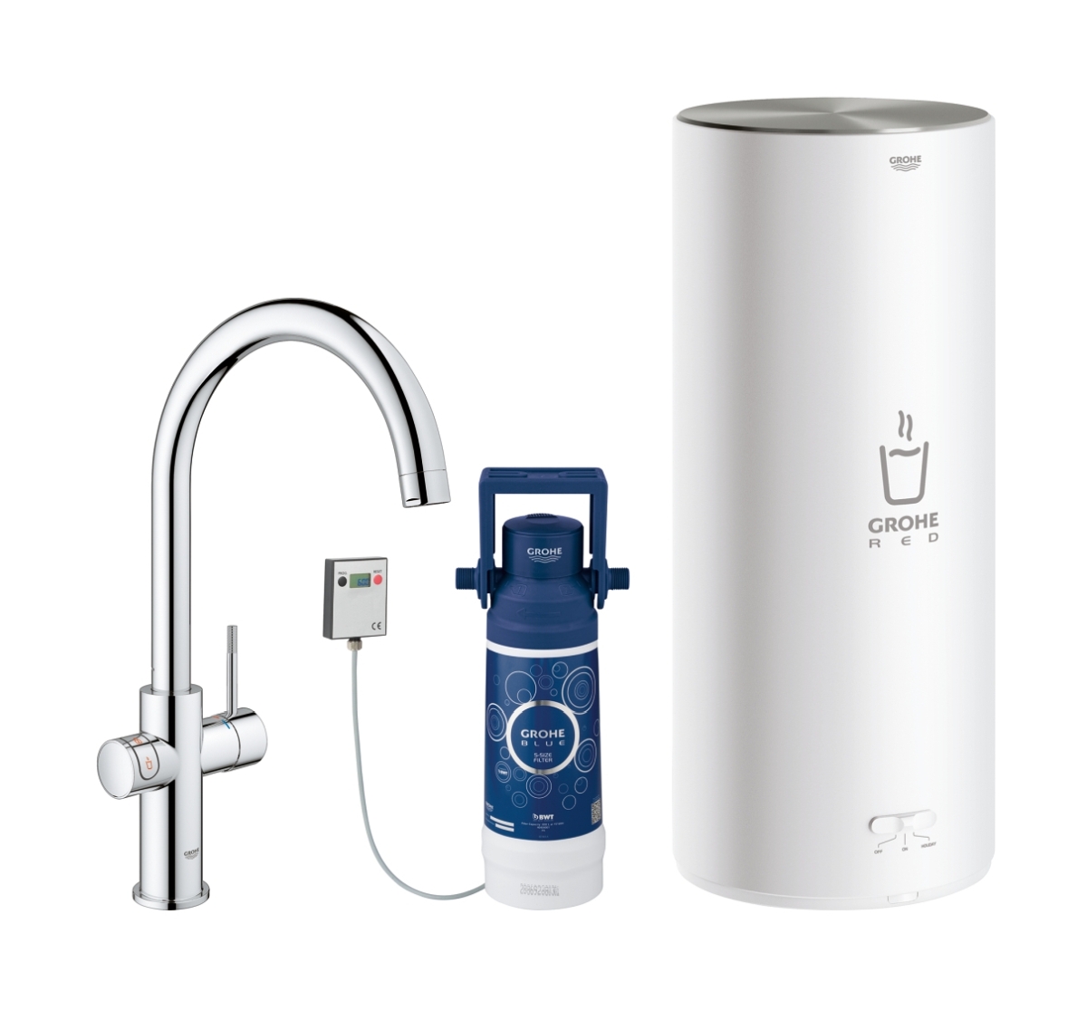 Grohe Red Küchenarmatur mit Boiler Stehend StarLight Chrome 30079001