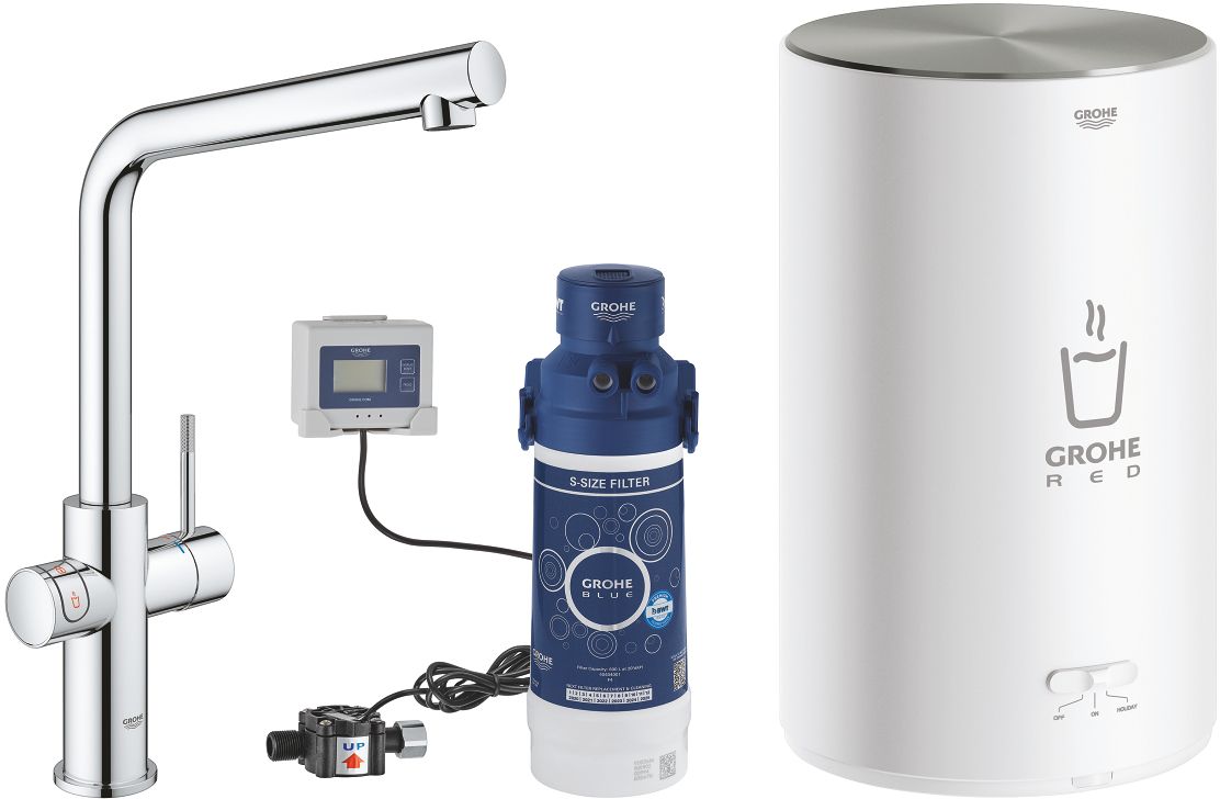 Grohe Red Küchenarmatur mit Boiler Stehend StarLight Chrome 30327001