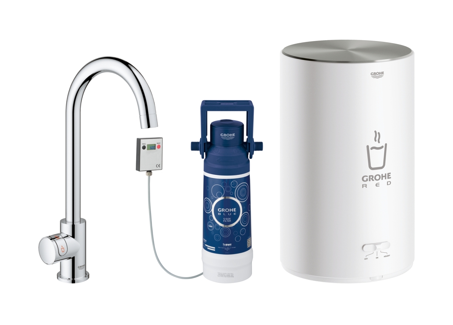 Grohe Red Küchenventil mit Boiler Stehend StarLight Chrome 30085001
