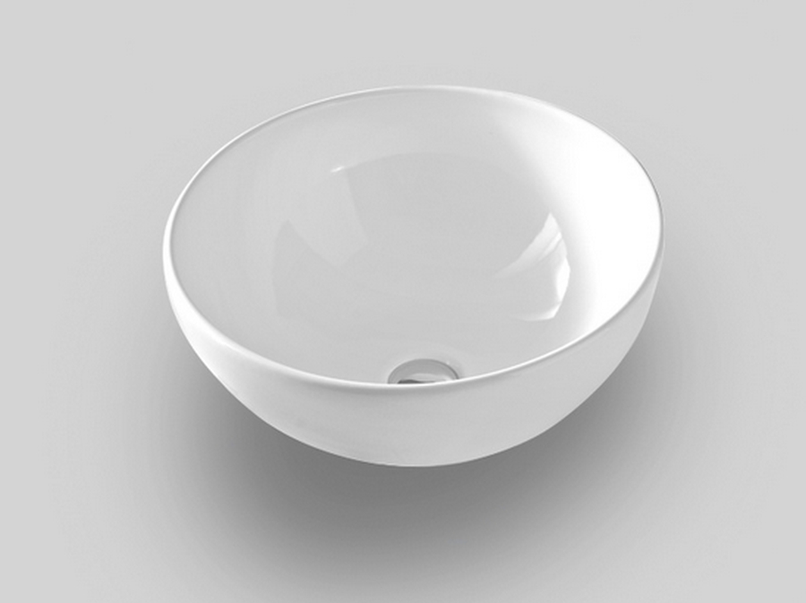 Art Ceram La Ciotola Waschbecken 46x46 cm rund Aufsatzwaschbecken weiß LCL00101;00