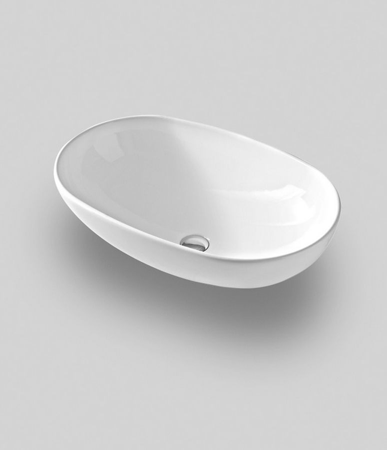 Art Ceram La Ciotola Waschbecken 70.5x44 cm oval Aufsatzwaschbecken weiß LCL00201;00